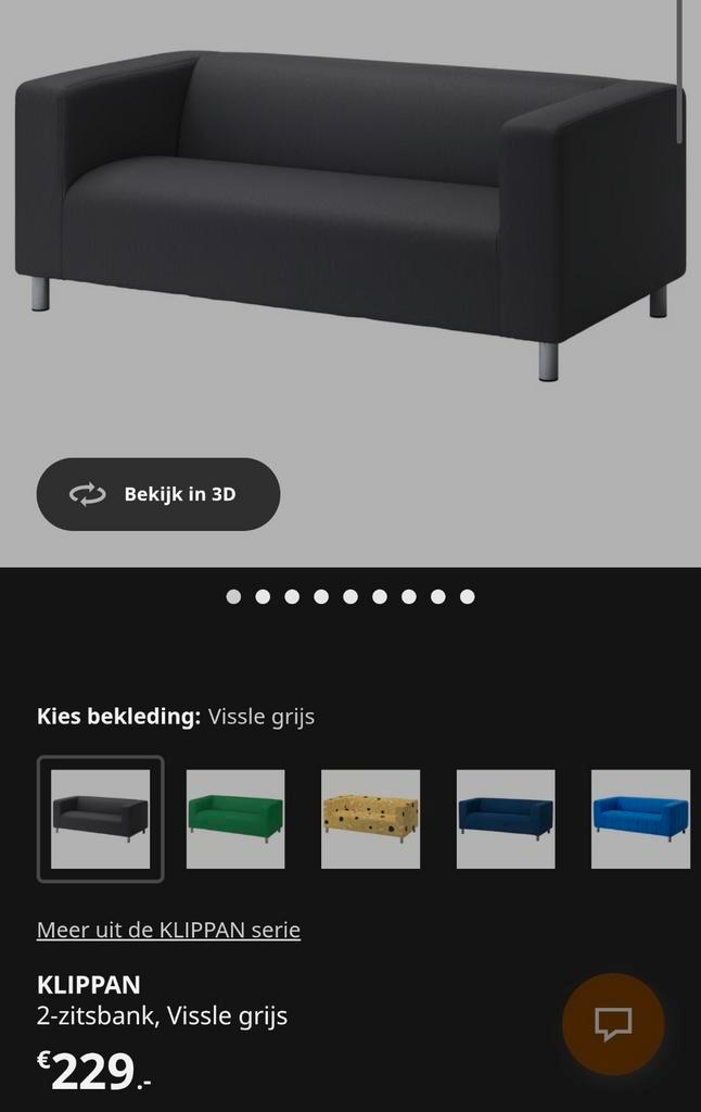 Gratis Ikea Klippan bank - 2-zits, Huis en Inrichting, Banken | Bankstellen, Gebruikt, Rechte bank, Tweepersoons, Minder dan 150 cm