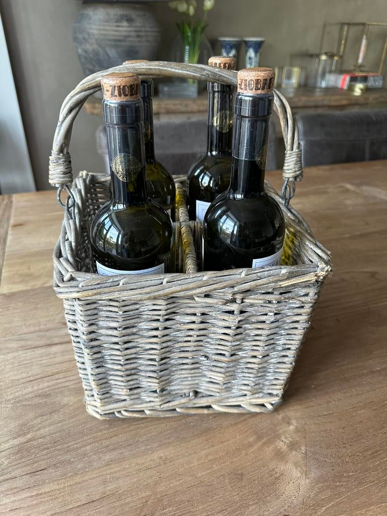 Rieten flessenmand, Ophalen of Verzenden, Gebruikt