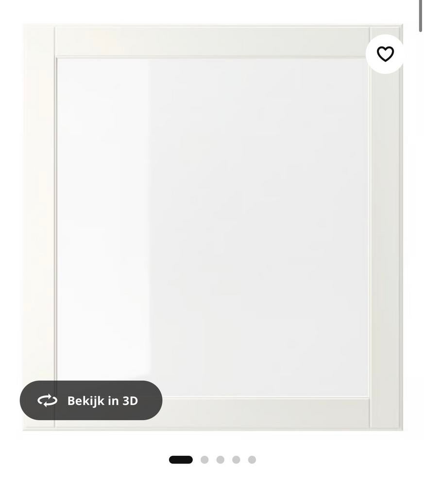 IKEA OSTVIK vitrinedeur wit, Zo goed als nieuw, Minder dan 100 cm, 25 tot 50 cm, 50 tot 100 cm