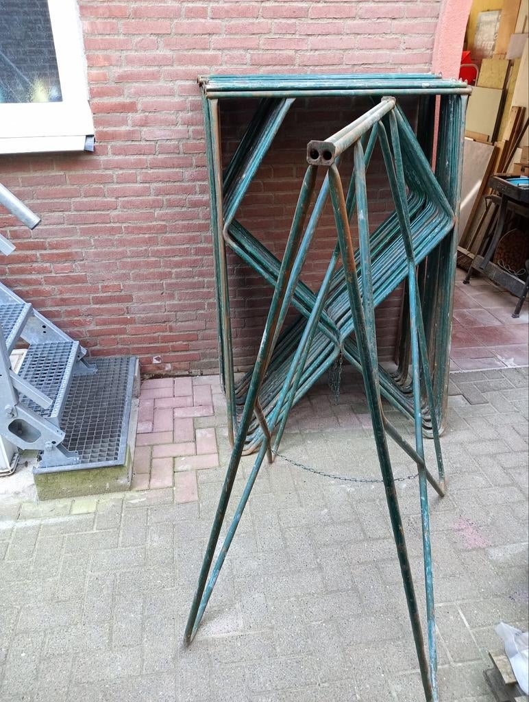 10 metsel schragen., Doe-het-zelf en Verbouw, Steigers, Ophalen, Overige typen, Minder dan 2 meter