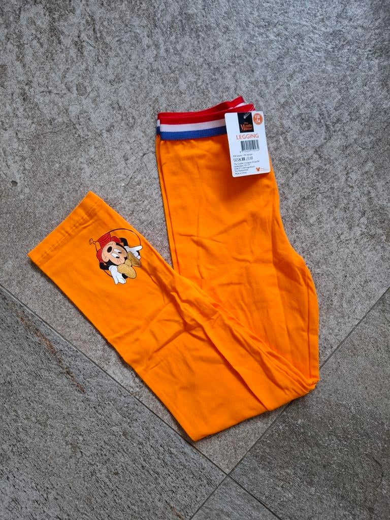 Nieuwe Oranje Minnie Mouse Legging Maat 128/134, Kinderen en Baby's, Kinderkleding | Maat 128, Meisje, Nieuw, Ophalen of Verzenden