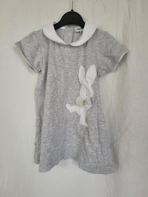 Schattige jurk met konijn mt 92 merk Pappa Ciccia, Kinderen en Baby's, Kinderkleding | Maat 92, Zo goed als nieuw, Meisje, Jurk of Rok