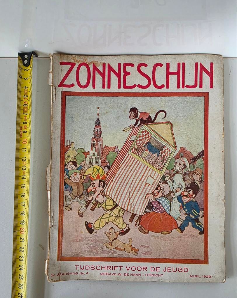 Zonneschijn Tijdschrift voor de Jeugd - April 1929, Ophalen of Verzenden, Gelezen, Overige typen