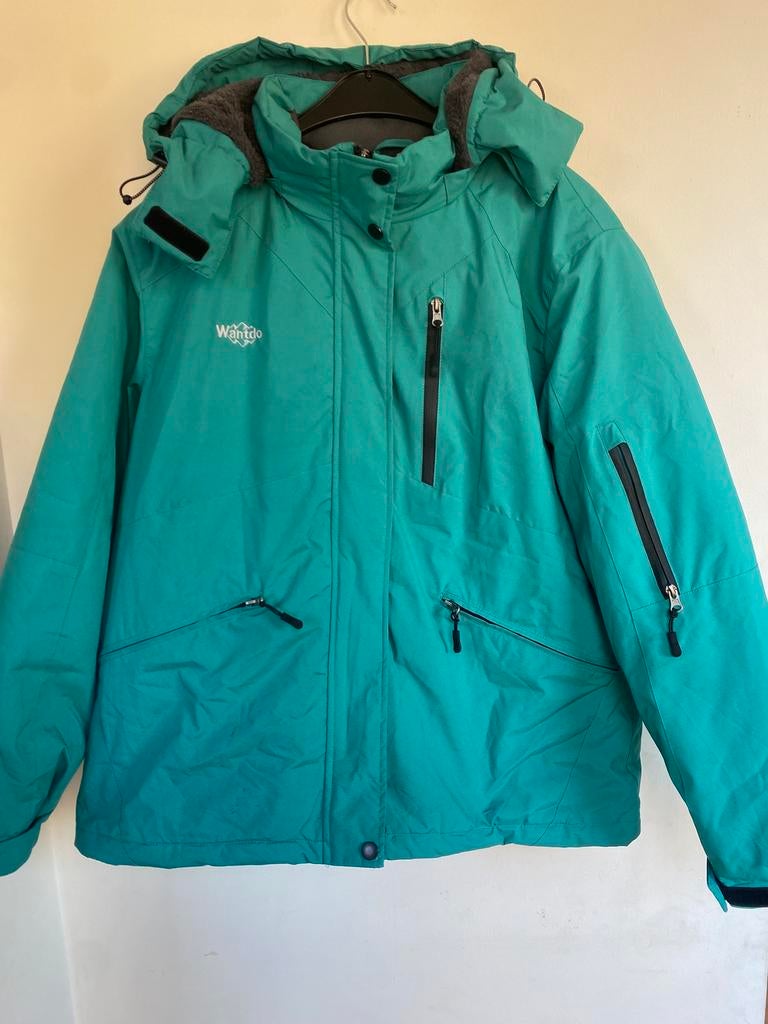 Wantdo Ski-jas / Winterjas Dames - Maat XL - Turquoise, Kleding | Dames, Wintersportkleding, Verzenden, Gedragen, Maat 42/44 (L)