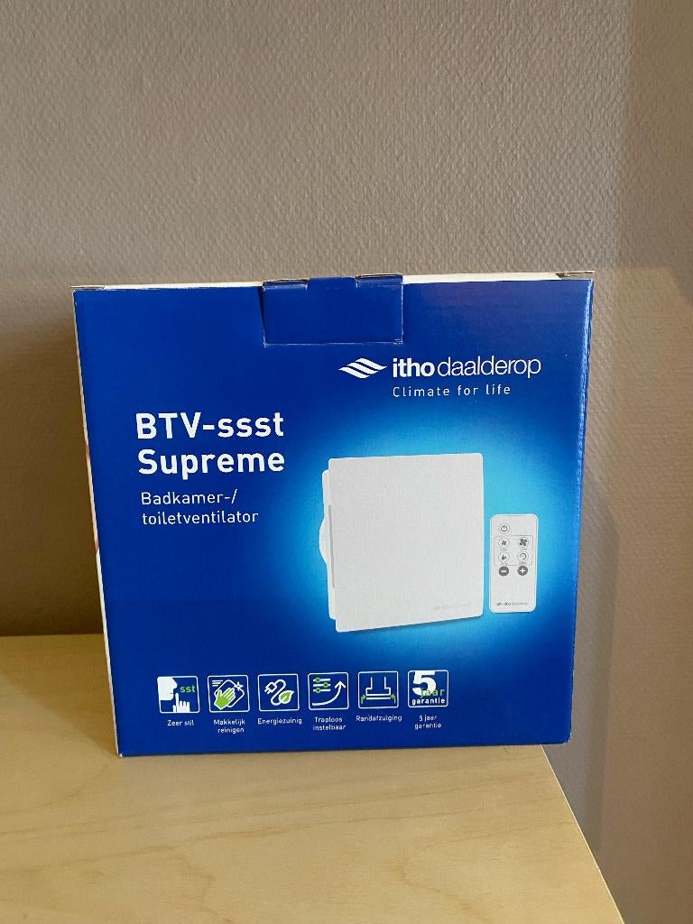 Itho Daalderop toilet / badkamerventilator gloednieuw., Ophalen of Verzenden, Nieuw, Afzuiger