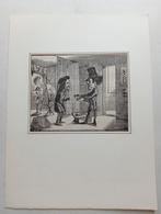 Fuchs Houtgravure 1850 De Kunstschilder Uitgedaagd, Antiek en Kunst, Ophalen of Verzenden