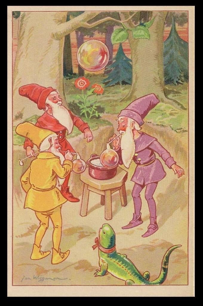 Jan Wiegman kabouters (5), Verzamelen, Verzenden, 1920 tot 1940, Ongelopen, Sterren en Beroemdheden