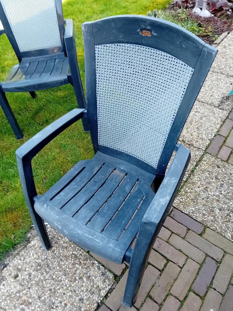 Tuinstoelen gratis, Ophalen, Gebruikt, Kunststof