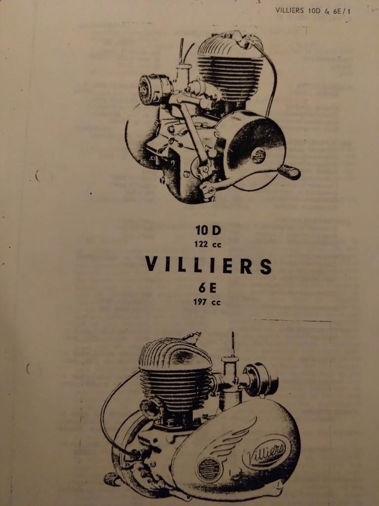 VILLIERS werkplaatshandboek, Motoren, Ophalen of Verzenden