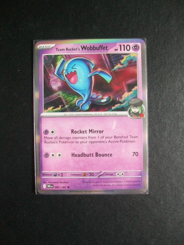 1108: Nieuwe Pokemon Kaart holo rare TEAM ROCKET's WOBBUFFET, Verzenden, Nieuw, Losse kaart, Foil