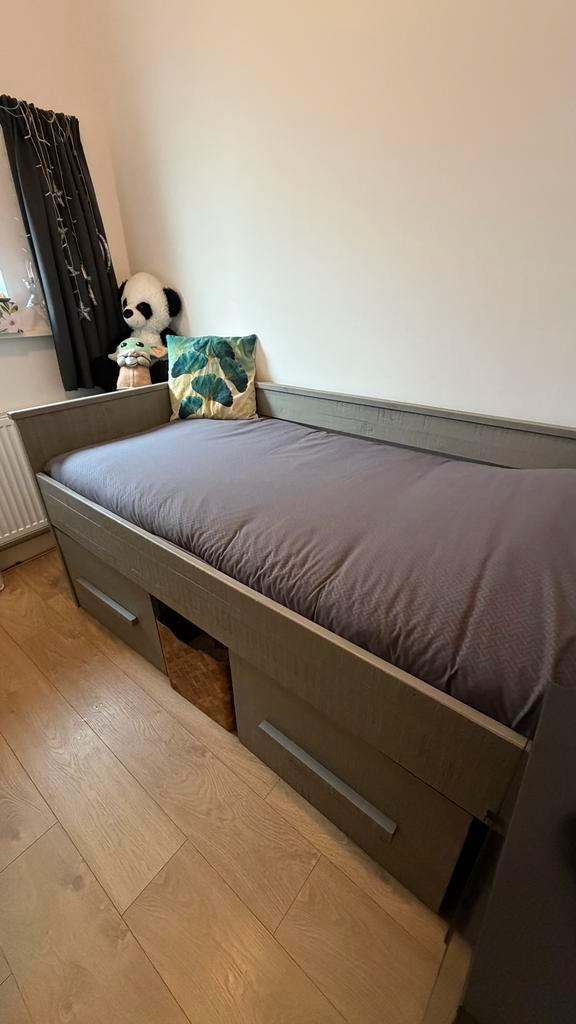 Coming Kids Zanzi kajuitbed met twee lades, Huis en Inrichting, Slaapkamer | Bedden, Gebruikt, Eenpersoons, 90 cm, 200 cm, Hout