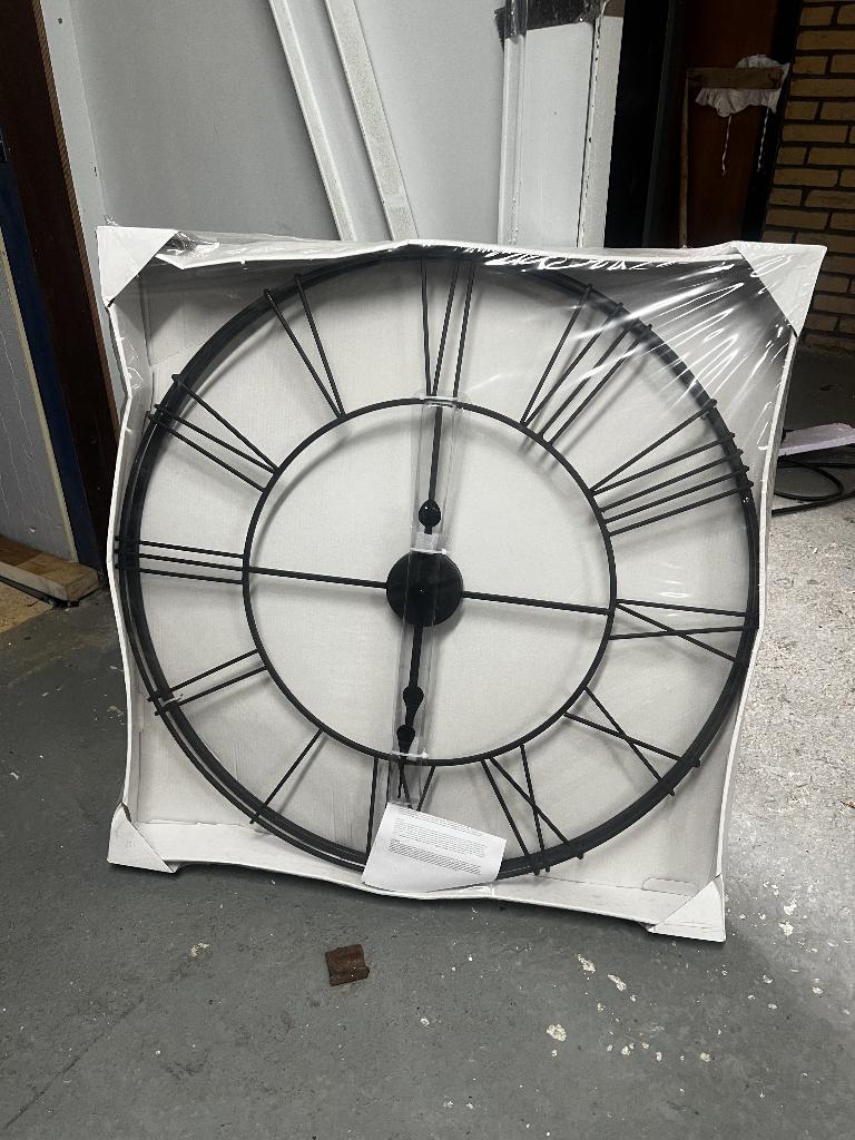 Industriële wandklok Ø70 cm XXL, Huis en Inrichting, Woonaccessoires | Klokken, Ophalen, Nieuw, Analoog, Wandklok
