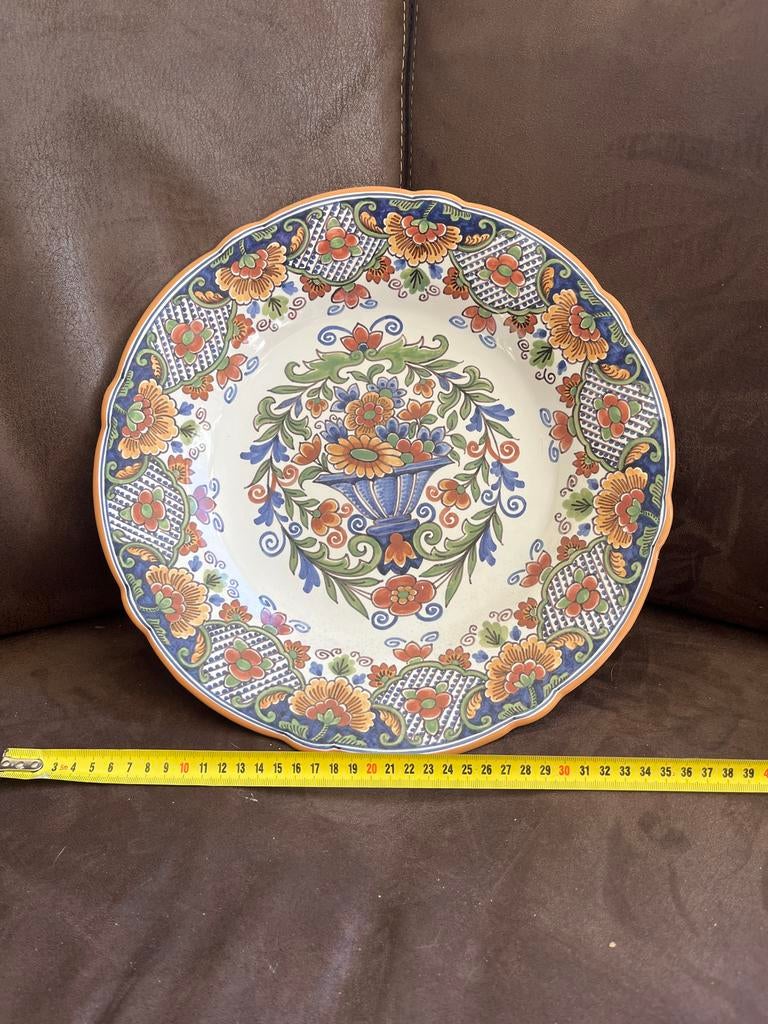 Handgeschilderd bord - Handwerk Altena Workum, Antiek en Kunst, Antiek | Wandborden en Tegels, Ophalen