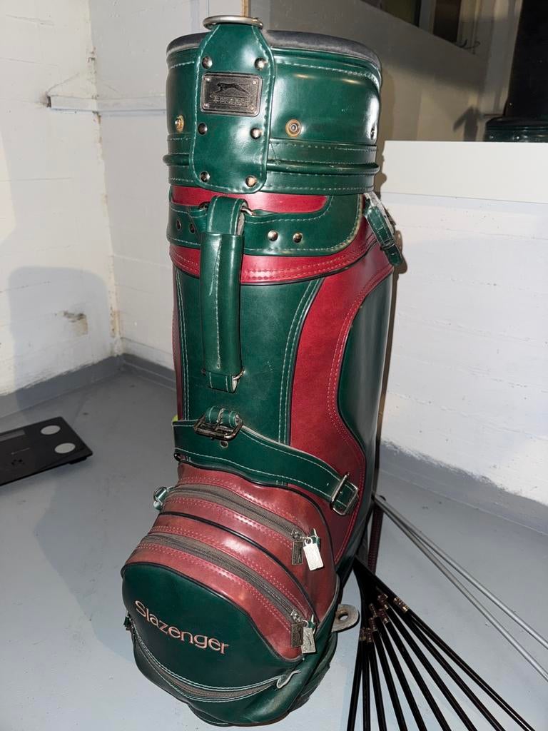 Vintage slazenger golf tas met raincover, Ophalen of Verzenden, Gebruikt, Tas, Overige merken