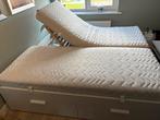 IKEA Brimnes bed inclusief lattenbodems (2x 90x200)., Huis en Inrichting, Slaapkamer | Bedden, Ophalen, Gebruikt, Wit, Tweepersoons