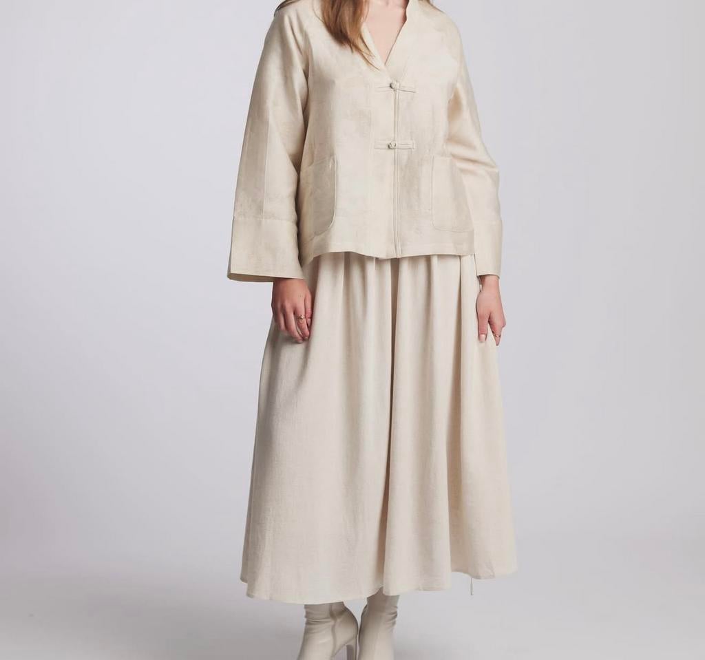 Japanese set (by nessmine), Kleding | Dames, Gelegenheidskleding, Overige typen, Beige, Maat 42/44 (L), Ophalen of Verzenden