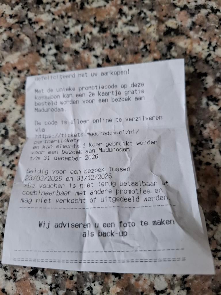 2e kaartje gratis Madurodam