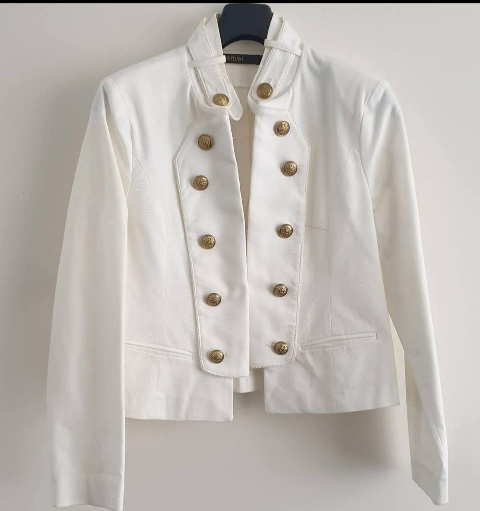 Te koop gaaf kort blazertje roomwit, Ophalen of Verzenden, Nieuw, Wit