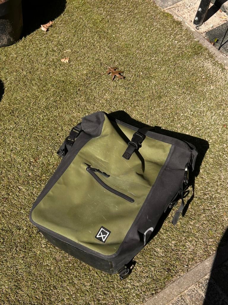 Willex donkergroene fietstas, Ophalen, Zo goed als nieuw