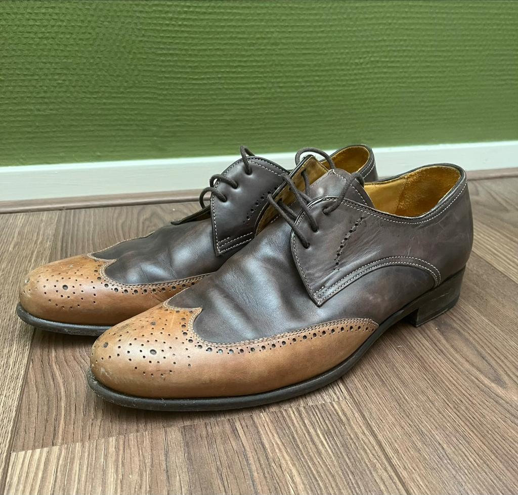 Herenschoen Brogues Maat 42, Kleding | Heren, Schoenen, Bruin, Ophalen of Verzenden, Gedragen, Veterschoenen
