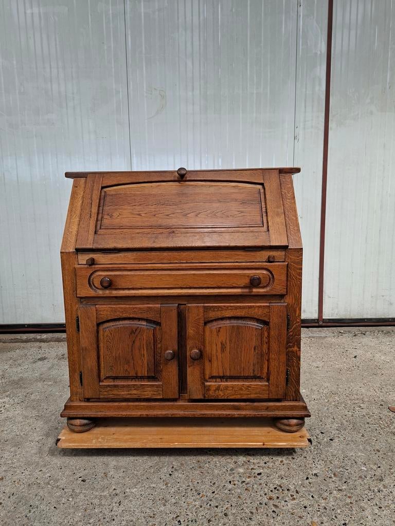 eiken secretaire / bureau met klep, Ophalen, Gebruikt