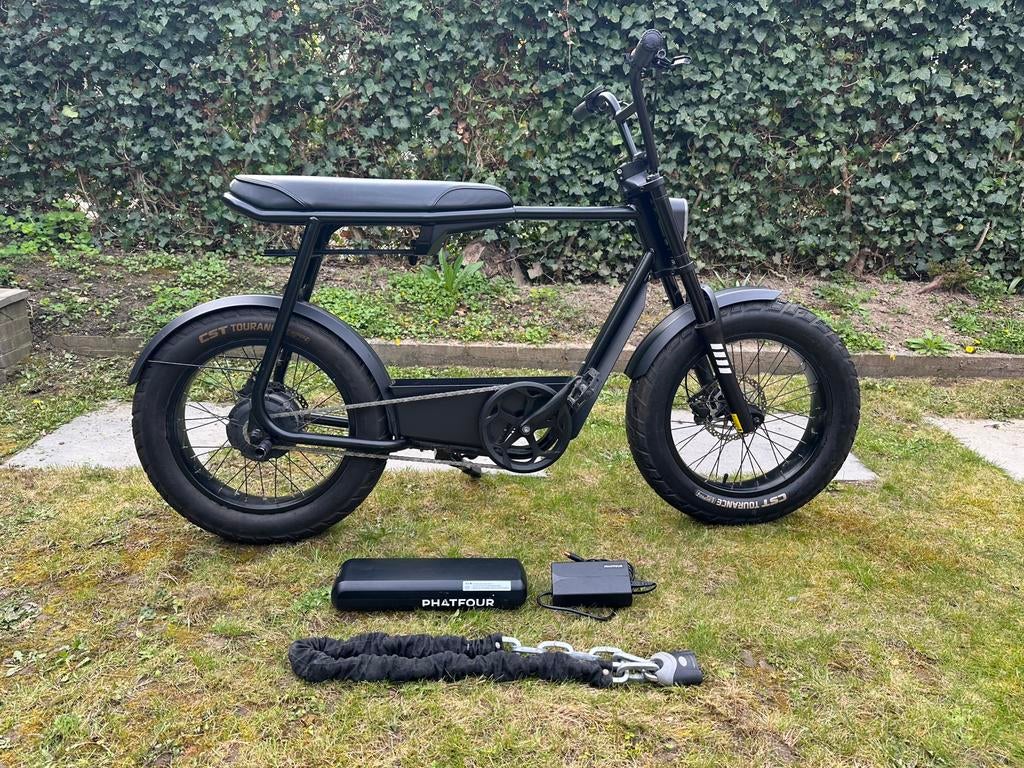 Phatfour FLX - Zwart - Topstaat - Fatbike, Fietsen en Brommers, Elektrische fietsen, 59 cm of meer, Ophalen, Zo goed als nieuw