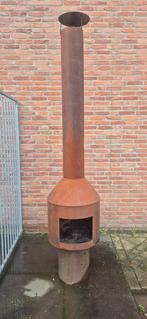 Robuuste buitenhaard / tuinhaard van cortenstaal, Ophalen, Gebruikt
