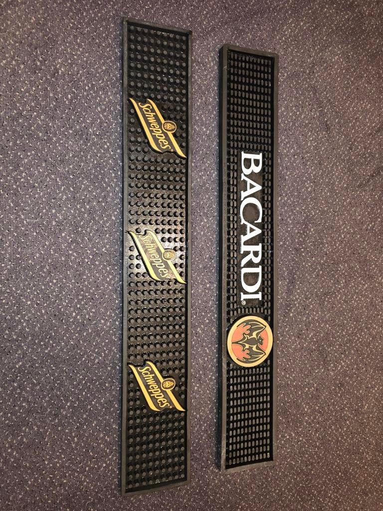 Rubberen onderzetmatten Schweppes en Bacardi, Ophalen of Verzenden