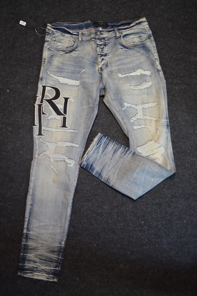 Grijze Amiri spijkerbroek maat L, Ophalen of Verzenden, Nieuw, Grijs, Overige jeansmaten