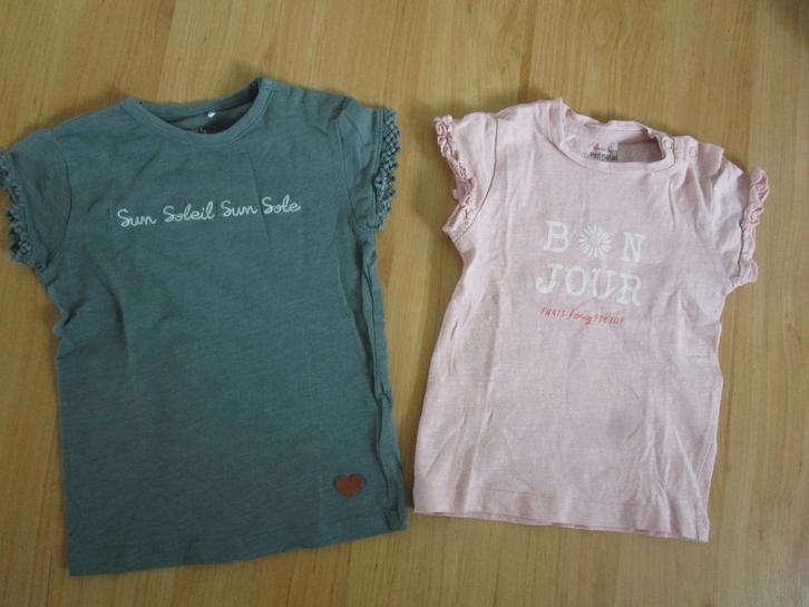 Prenatal - twee shirts maat 74, Kinderen en Baby's, Babykleding | Maat 74, Zo goed als nieuw, Meisje, Shirtje of Longsleeve, Ophalen of Verzenden