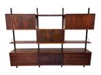 Vintage Poul Cadovius Royal System Wandsysteem Rosewood, Huis en Inrichting, Kasten | Wandmeubels, Ophalen, Met plank(en), Gebruikt
