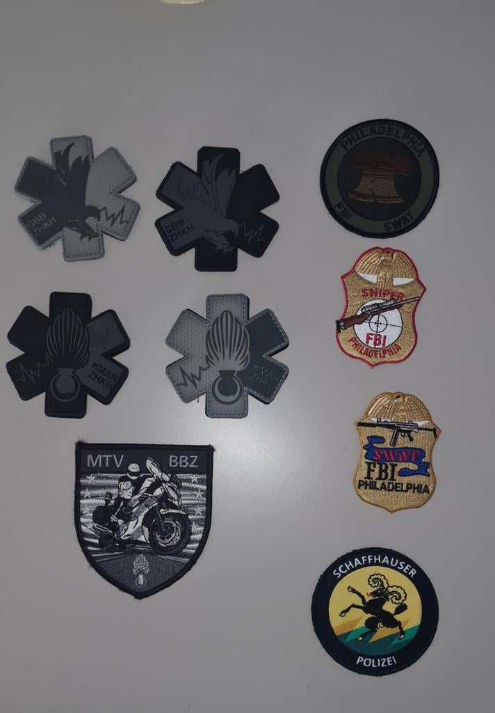 Diverse emblemen Marechaussee FBI politie, Ophalen of Verzenden