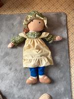Vintage stoffen pop met bloemetjesjurk en schort, Ophalen, Gebruikt, Overige typen