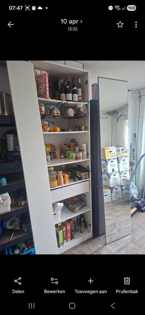 Grote witte Ikea kast met deuren, Huis en Inrichting, Kasten | Overige, Ophalen, Gebruikt