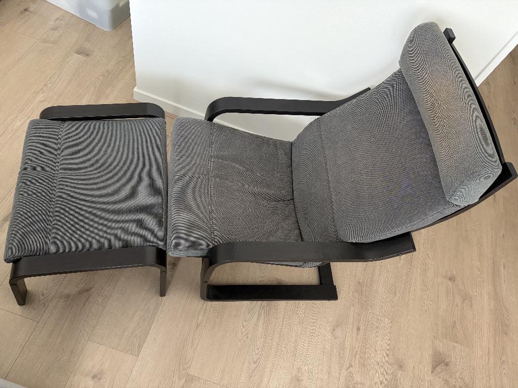 Stoel POÄNG, Huis en Inrichting, Stoelen, Ophalen, Gebruikt, Zwart, Eén