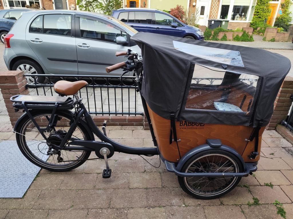 Babboe Curve E, Fietsen en Brommers, Fietsen | Bakfietsen, Ophalen, Gebruikt, 4 kinderen of meer, Huif