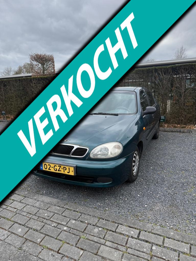 Daewoo Lanos 1.5 Pure, Auto's, Daewoo, Zwart, 4 cilinders, Bedrijf, Handgeschakeld
