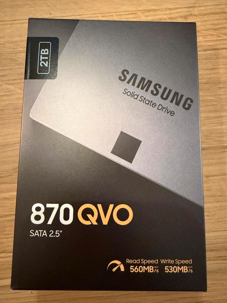 Samsung 870 QVO 2TB SATA 2.5" SSD - Snelle Solid State Drive, Computers en Software, Harde schijven, Nieuw, Server, Intern, SSD
