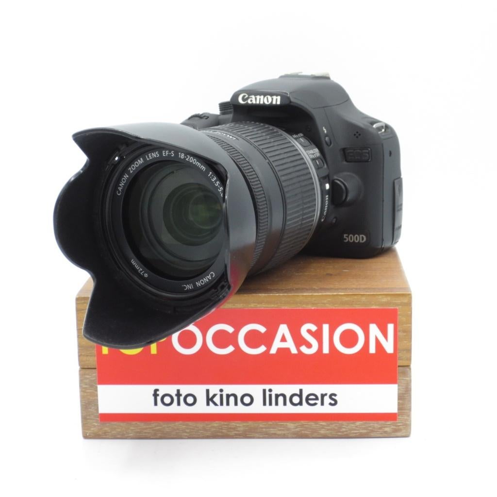 OCCASION: Canon EOS 500D + EF-S 18-200mm F3.5-5.6 IS, Gebruikt, Spiegelreflex, Canon, Ophalen of Verzenden