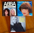 Drie singles ABBA en ABBA gerelateerd, Gebruikt, 7 inch, Single, Ophalen of Verzenden