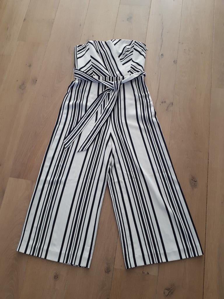 Jumpsuit maat 36 zwart/ roomwit, Kleding | Dames, Jumpsuits, H&M, Zwart, Nieuw, Ophalen of Verzenden