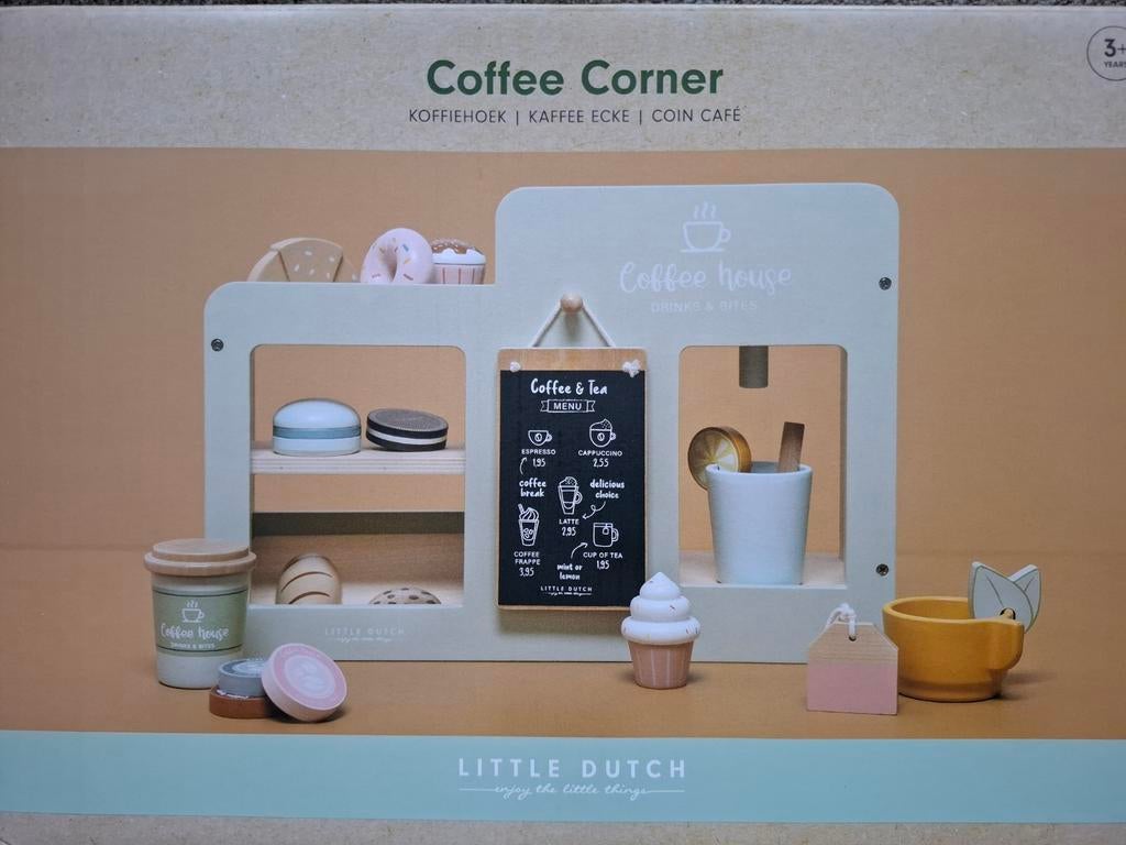 Little Dutch Koffiehoek Speelkeuken - Coffee Corner, Ophalen of Verzenden, Nieuw, Hout, Speelkeuken