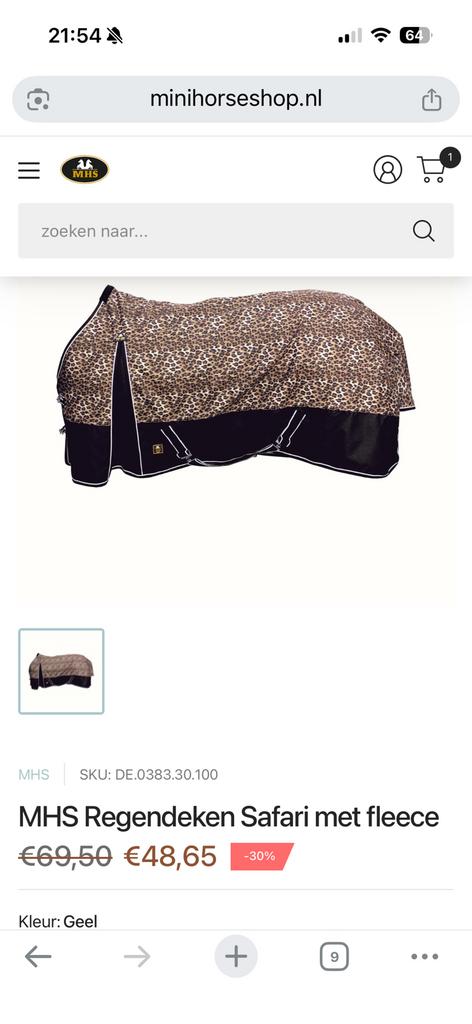 Regendeken mini shet 0 gram, Ophalen of Verzenden, Zo goed als nieuw