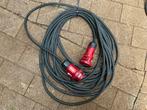 Laskabel met CEE-stekker en contrastekker ruim 22 meter, Ophalen of Verzenden, Gebruikt, Kabel of Snoer