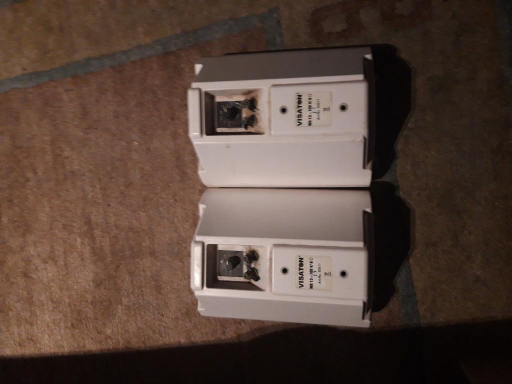 Twee witte geluidsboxen Visaton WB13-100V/8, Overige merken, Gebruikt, Ophalen of Verzenden, Minder dan 60 watt