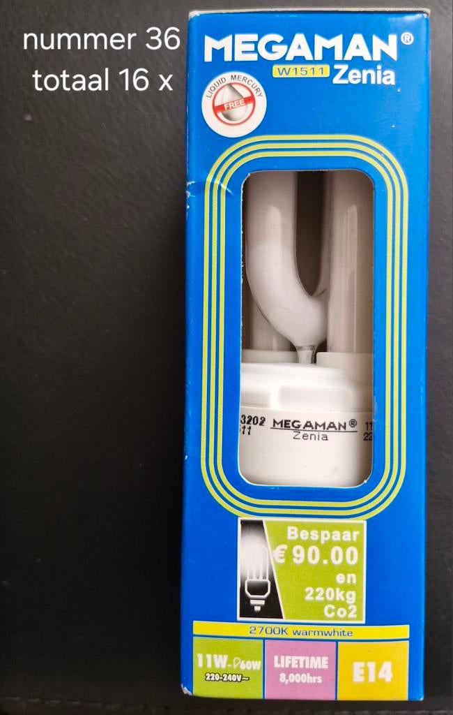 Nr.36 Megaman zenia, Led-lamp, Minder dan 30 watt, E14 (klein), Nieuw