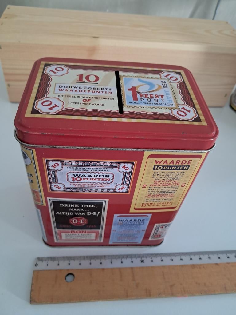 Vintage Douwe Egberts Bewaarblik - Goede Staat, Ophalen of Verzenden