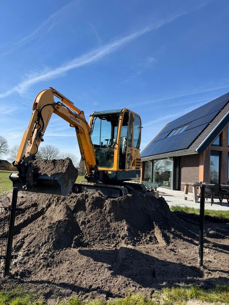 Minigraver te huur incl machinist, Ophalen