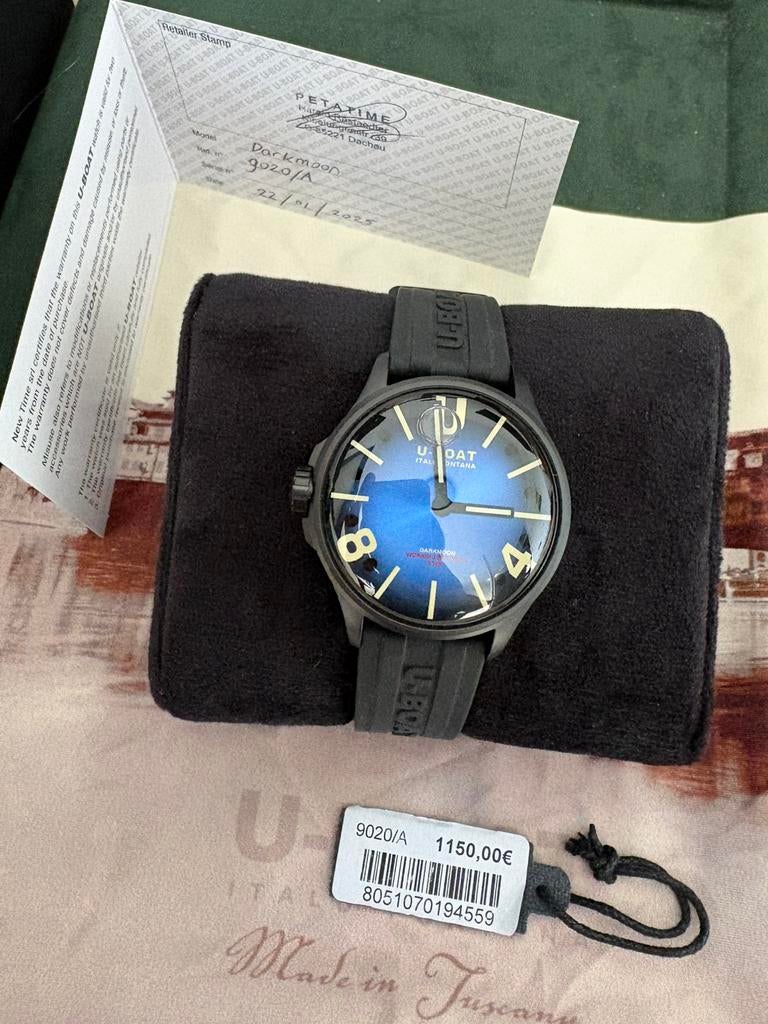 U-Boat Darkmoon 40MM, Sieraden, Tassen en Uiterlijk, Horloges | Heren, Overige merken, Staal, Verzenden, Polshorloge