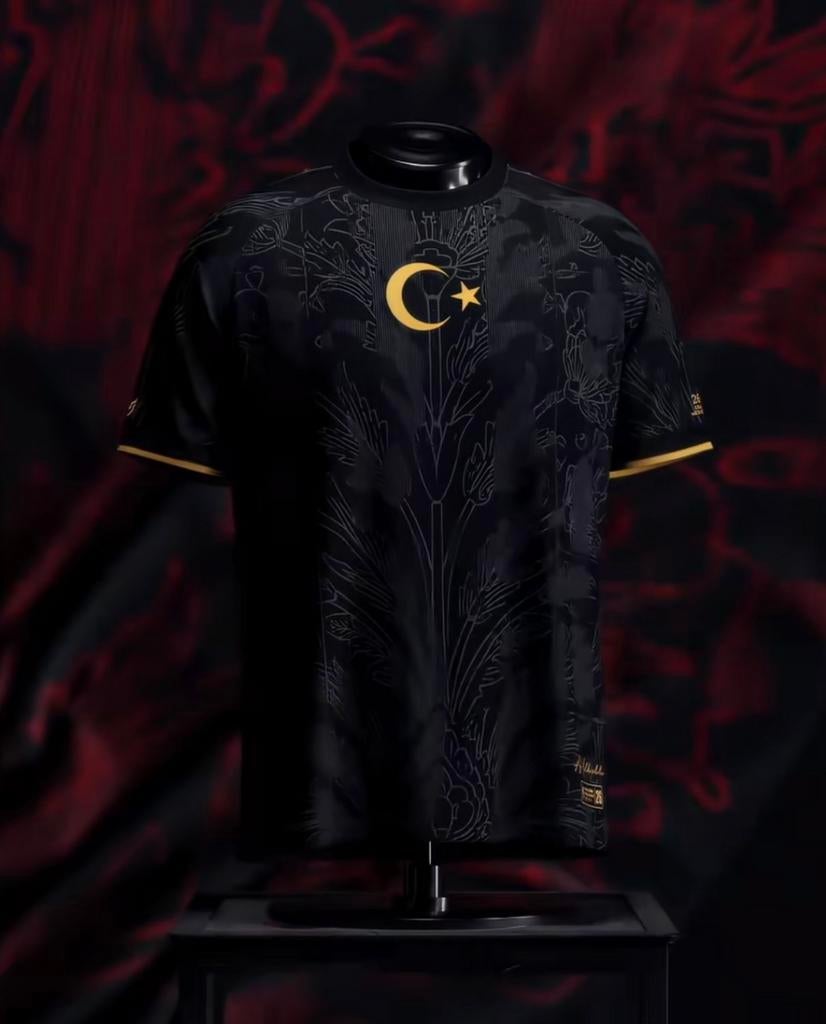 Turkije Voetbal Jubileum Shirt - Karakter & Geschiedenis, Zwart, Nieuw, Overige maten, Ophalen of Verzenden